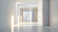 Generative AI Empty Square By Modern Architectures business concept. Royalty Free Stock Photo
