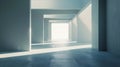 Generative AI Empty Square By Modern Architectures business concept. Royalty Free Stock Photo