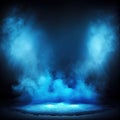 Empty stage with smoke Royalty Free Stock Photo