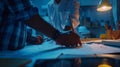 Generative AI Engineer discussing meeting for architectural project working with partner and engineering tools on