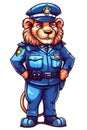 Generative AI English Policeman Cartoon-