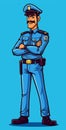 Generative AI English Policeman Cartoon-