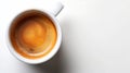 Generative AI Espresso coffee cup flat lay closeup fresh brewed crema large detailed isolated macro closeup blank