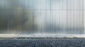 Generative AI Exterior wall of warehouse made of aluminum sheet and paved road in outdoor area as background image Royalty Free Stock Photo