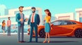 Generative AI Family buying a car-