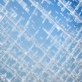 Generative AI fantasies on the theme Pattern freezing has done the frost on glass,in window.The Pattern white silvery background. Royalty Free Stock Photo