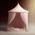 Generative AI: fantasy light pink tent like in a dream