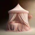 Generative AI: fantasy light pink tent like in a dream