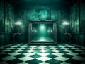 Generative AI: fantasy room with frame optical effects, trompe l\'oeil