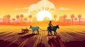 Generative AI Farmers Work on Ranch-