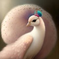 Generative AI: A feathery lovely Bird with a fantasy magic background