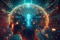 Generative AI Female android