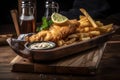 generative AI.. Fish and Chips - A Deliciously Classic British Dish for All to Enjoy