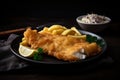 generative AI.. Fish and Chips - A Deliciously Classic British Dish for All to Enjoy