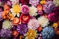 Generative AI a floral composition of several multicolored