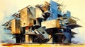 Generative AI, Fragmented Illusion: A Deconstructivist Building Design