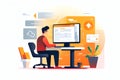 Generative AI Front End Development Concept- Royalty Free Stock Photo