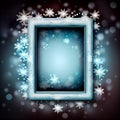 Generative AI, Frosty Wonderland: Wintry Bokeh Frame for Winter-Themed Designs