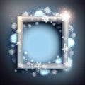 Generative AI, Frosty Wonderland: Wintry Bokeh Frame for Winter-Themed Designs