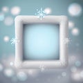 Generative AI, Frosty Wonderland: Wintry Bokeh Frame for Winter-Themed Designs