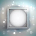 Generative AI, Frosty Wonderland: Wintry Bokeh Frame for Winter-Themed Designs