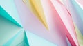 Generative AI Geometric pastel color paper background business concept.