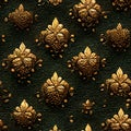 Generative AI: gold old slyle background or texture tile