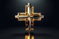 Golden_cross_on_church_1696418099789_1 Royalty Free Stock Photo