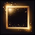 Generative AI, Golden Luxe: Opulent Bokeh Frame for High-End Designs