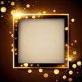 Generative AI, Golden Luxe: Opulent Bokeh Frame for High-End Designs