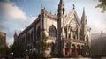 Generative AI, Grandiose Gothic Revival: A Building of Ornate Decoration