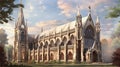 Generative AI, Grandiose Gothic Revival: A Building of Ornate Decoration