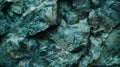 Generative AI Green blue abstract grunge background Toned rock texture Texture of the mountains closeup The combin Royalty Free Stock Photo