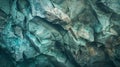 Generative AI Green blue abstract grunge background Toned rock texture Texture of the mountains closeup The combin Royalty Free Stock Photo