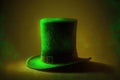 Generative AI of a Green Leprechaun Hat for Happy Saint Patrick`s Day: A Traditional Symbol of Irish Luck, Culture and Celebratio