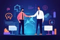 Generative AI Handshake Business Agreement- Royalty Free Stock Photo