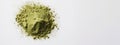 Generative AI, Heap of green matcha tea powder Royalty Free Stock Photo