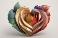 Generative AI A heart-shaped rose