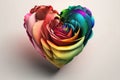 Generative AI A heart-shaped rose