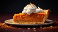 Generative AI, Homemade american traditional pumpkin pie slice