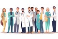 Generative AI Hospital Healthcare Staff Set- Royalty Free Stock Photo