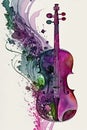 Generative AI illustration of colorful abstract musical passion poster depicting the passion and love of music Royalty Free Stock Photo