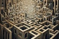 Generative Ai illustration of a maze