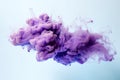 Violet pastel ink smoke cloud in water - generative Ai illustration