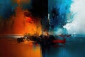 Generative AI illustration digital abstract impressionism painting