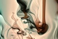 Generative AI illustration of earth colors floating smoke abstract background Royalty Free Stock Photo