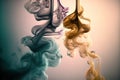 Generative AI illustration of earth colors floating smoke abstract background Royalty Free Stock Photo