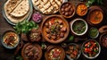 Generative ai illustration Hero shot of Traditional Lebanese dishes