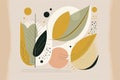 Generative AI illustration of muted color nature theme abstract background