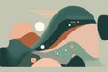 Generative AI illustration of muted color nature theme abstract background